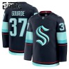 Barn Ishockey Seattle Kraken tröja Fanatics Premium Yanni Gourde 2024-25 Navy Hemma